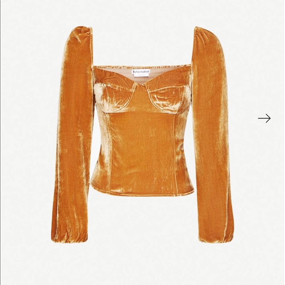 Reformation Mallory velvet top - Picture 1 of 8